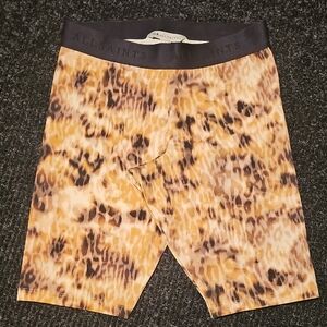 All Saints Animal Print Shorts in Brown and Tan